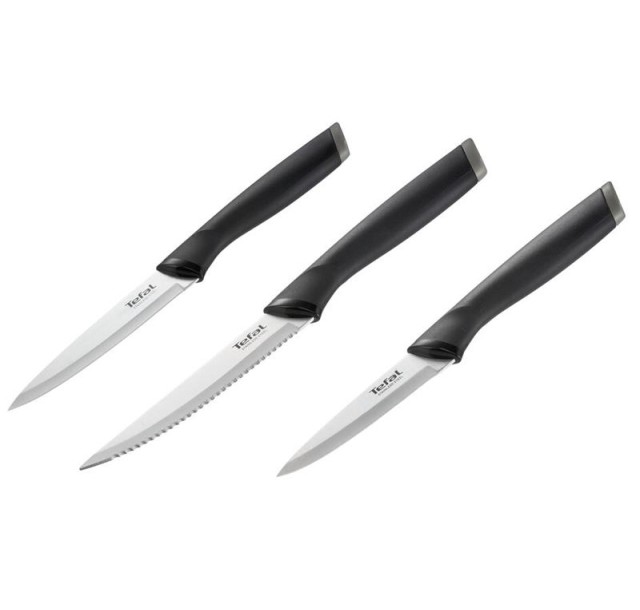 Набір ножів Tefal Essential 3 шт., нержавіюча сталь, пластик