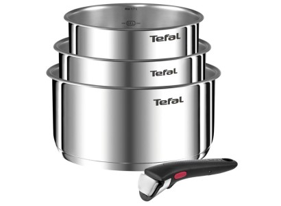 Набір посуду Tefal Ingenio Emotion, змінна ручка, 4предмети, нержавіюча сталь, бакеліт