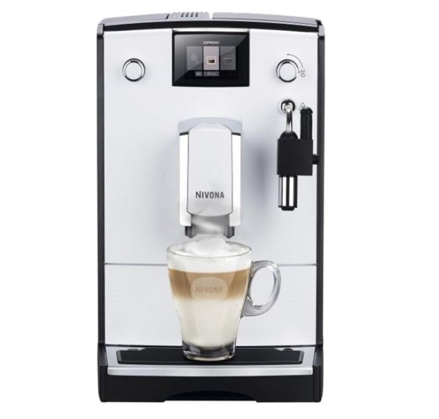Кавомашина Nivona CafeRomatica, 2.2л, зерно+мелена, ручний капуч, авторецептів -5, сіро-чорний