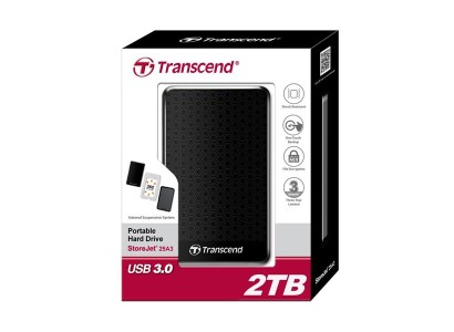 Портативний жорсткий диск Transcend 2TB USB 3.1 StoreJet 25A3 Чорний