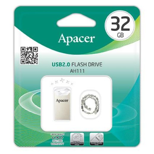 Накопичувач Apacer  32GB USB 2.0 Type-A AH111 Crystal