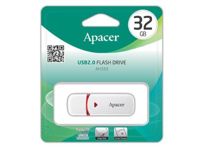 Накопичувач Apacer  32GB USB 2.0 Type-A AH333 Білий