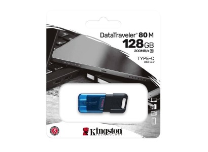 Накопичувач Kingston  128GB USB 3.2 Type-C Gen 1 DT80 M