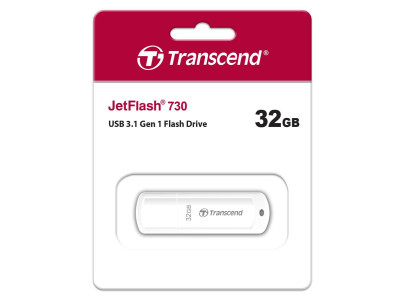 Накопичувач Transcend  32GB USB 3.1 Type-A JetFlash 730 Білий