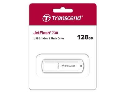 Накопичувач Transcend 128GB USB 3.1 Type-A JetFlash 730 Білий