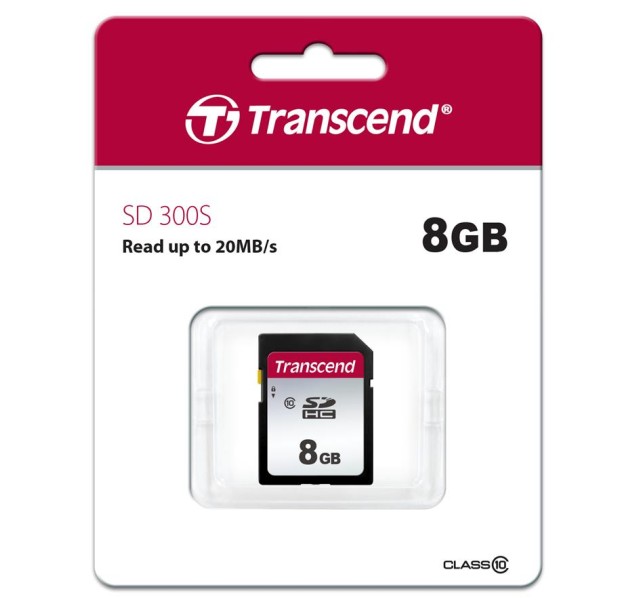 Карта пам'яті Transcend SD   8GB C10 R20MB/s