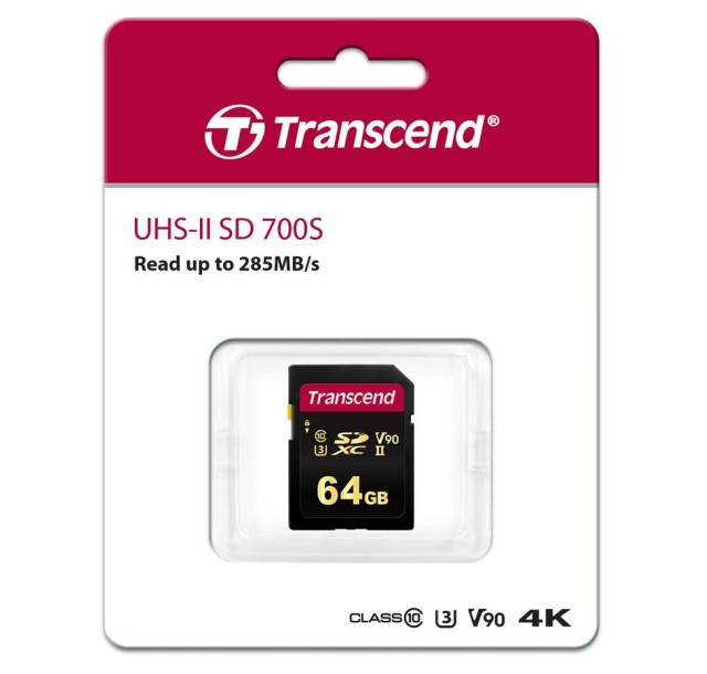 Карта пам'яті Transcend SD  64GB C10 UHS-II U3 R285/W220MB/s 4K