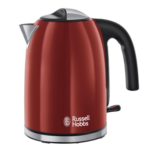 Електрочайник Russell Hobbs Colours Plus 1.7л, метал, червоно-чорний