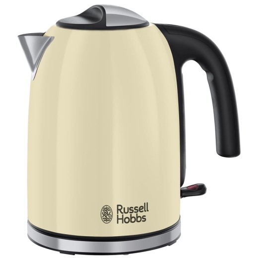 Електрочайник Russell Hobbs Colours Plus Classic 1.7л, метал, бежево-чорний