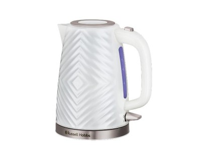 Електрочайник Russell Hobbs Groove White 1.7л, Strix, пластик, білий