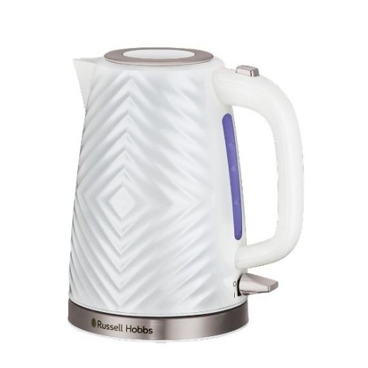 Електрочайник Russell Hobbs Groove White 1.7л, Strix, пластик, білий