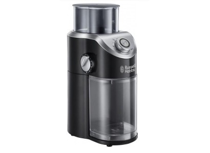 Кавомолка Russell Hobbs жорнова Classic, 100Вт, об'єм зерен-140г, регул.ступеню помолу, пластик, чорний