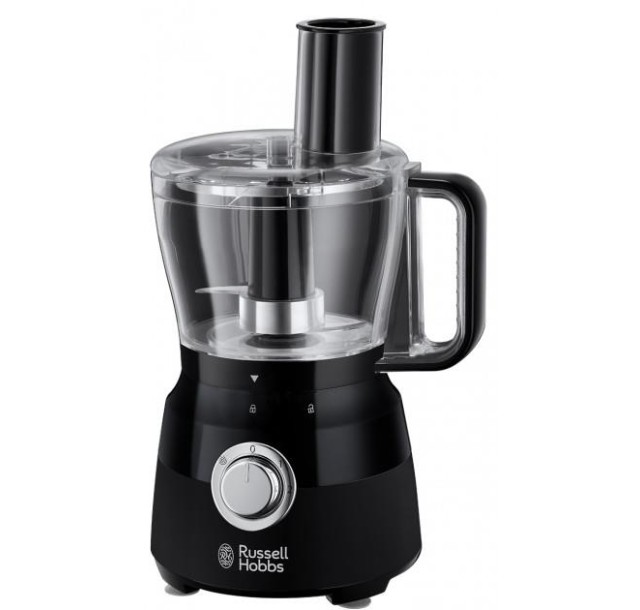 Кухонна машина Russell Hobbs Matte Black 600Вт, чаша-пластик, корпус-пластик, насадок-9, чорний