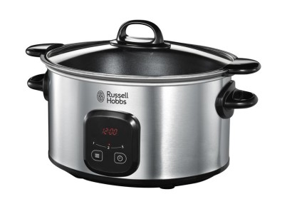 Повільноварка Russell Hobbs MaxiCook, 200Вт, чаша-6л, сенсорне керув., нерж. сталь, чорний