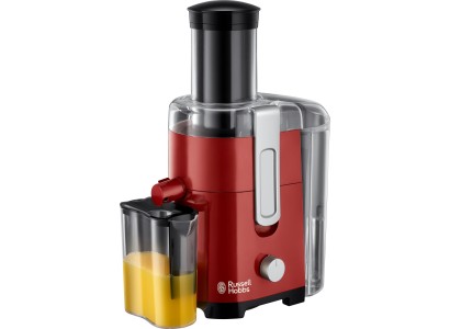 Соковитискач Russell Hobbs Desire відцентрований 550Вт, чаша-0.75л, жмих-2л, пластик, червоно-чорний