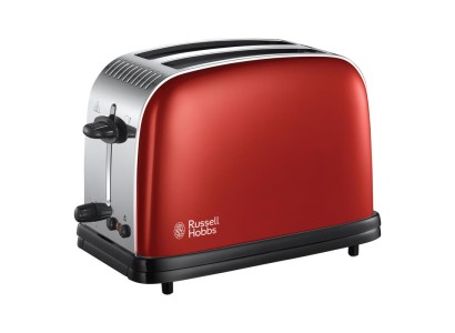 Тостер Russell Hobbs Colours Plus 1100Вт, метал, червоний