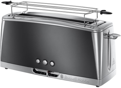 Тостер Russell Hobbs Luna Moonlight 1420Вт, довгі слоти, підігрів, розморожування, метал, сірий