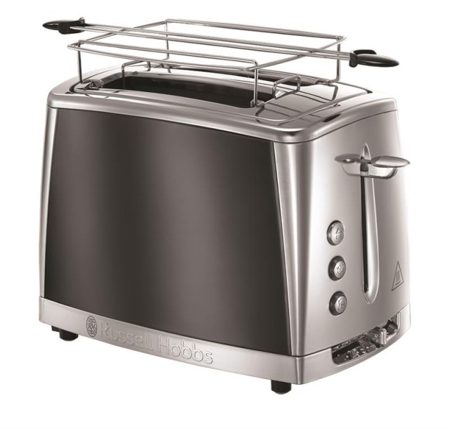 Тостер Russell Hobbs Luna Moonlight 1550Вт, підігрів, розморожування, метал, сірий