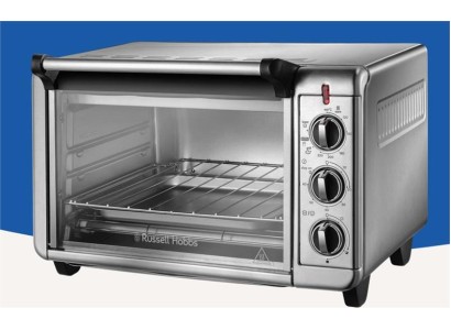 Піч електрична Russell Hobbs Air Fry Mini Oven, 12.6л, 1500Вт, механіч., гриль, конвенція, сіра