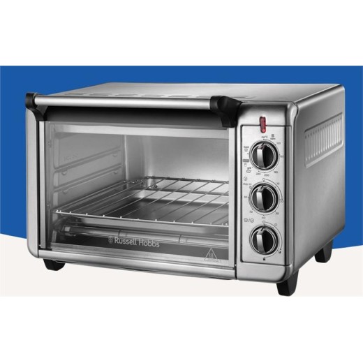 Піч електрична Russell Hobbs Air Fry Mini Oven, 12.6л, 1500Вт, механіч., гриль, конвенція, сіра