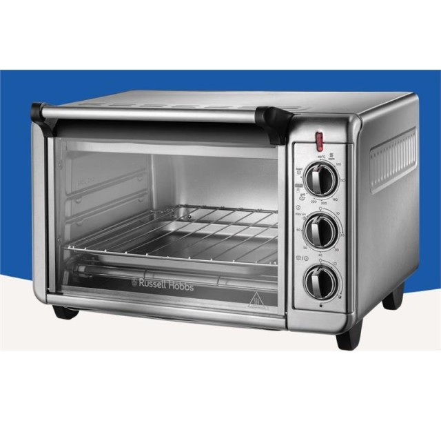 Піч електрична Russell Hobbs Air Fry Mini Oven, 12.6л, 1500Вт, механіч., гриль, конвенція, сіра