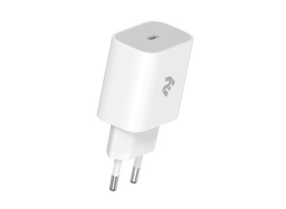 Зарядний пристрій мережевий 2E 20Вт USB-C PD, білий
