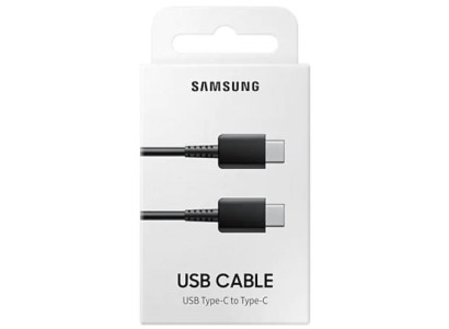 Кабель USB-C > USB-C заряджання/синхронізації Samsung, 1м, Type-C, 3A, 60Вт, чорний