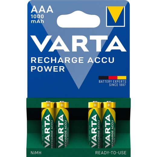 Акумулятор Varta NI-MH Power AAA 1000мА•г, 4шт