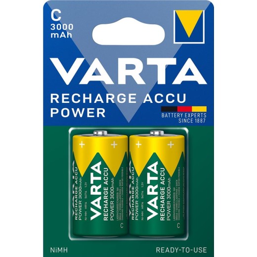 Акумулятор Varta NI-MH Power C(LR14) 3000 мА•г, 2шт