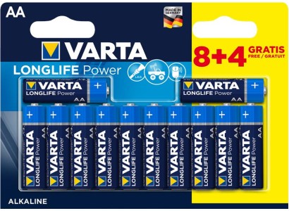 Батарейка Varta Longlife Power  лужна AA блістер, 12 шт