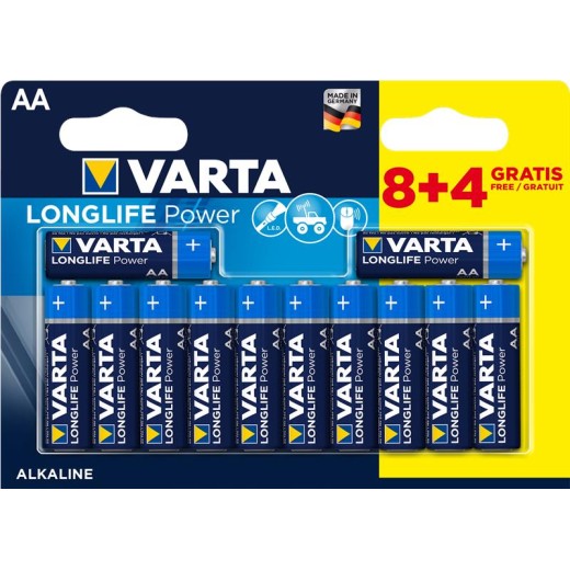 Батарейка Varta Longlife Power  лужна AA блістер, 12 шт