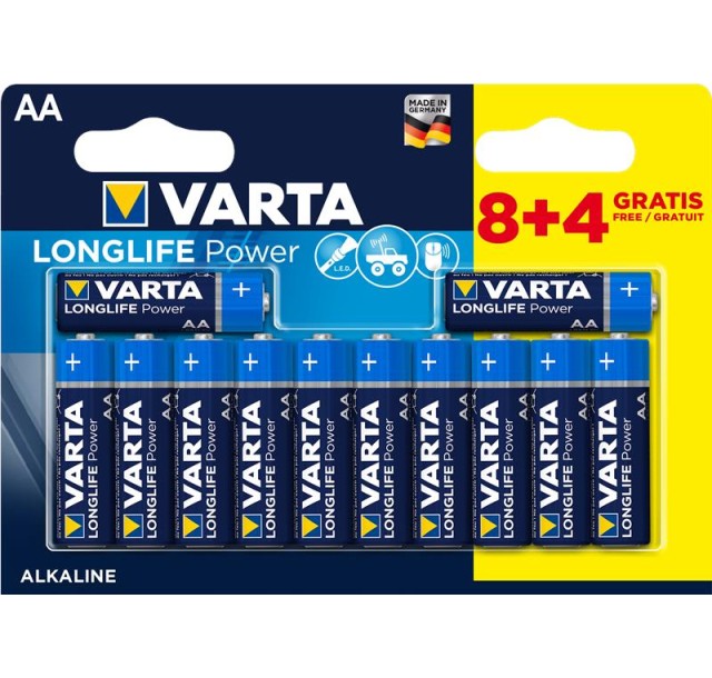 Батарейка Varta Longlife Power  лужна AA блістер, 12 шт