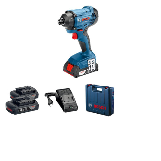 Дриль-гайковерт ударний Bosch GDR 180-Li, 18В, 2х2А•год, 2600об•хв, 160Нм, 1/4