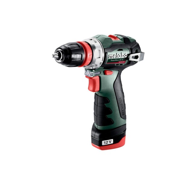 Шурупокрут-дриль акумуляторний Metabo PowerMaxx BS BL Q, 12В 2х2.0А•год, 20•38Нм, кейс, 0-400•0-1500об•хв, 0.8кг