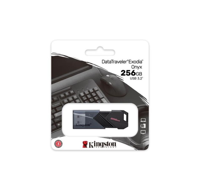 Накопичувач Kingston  256GB USB 3.2 Type-A Gen1 DT Exodia Onyx