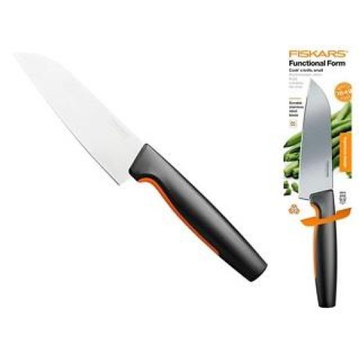 Кухонний ніж кухарський Fiskars Functional Form, малий, 12см, нержавіюча сталь, пластик, чорний