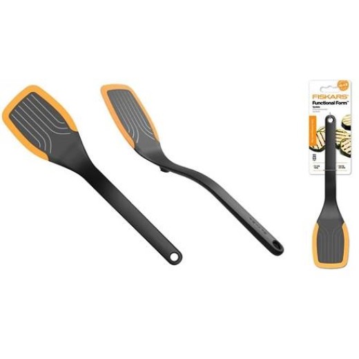 Лопатка кухонна Fiskars Functional Form, 37.3см, пластик, силікон, чорний