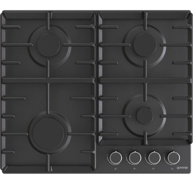 Варильна поверхня Gorenje газова, 60см, чавун, чорний
