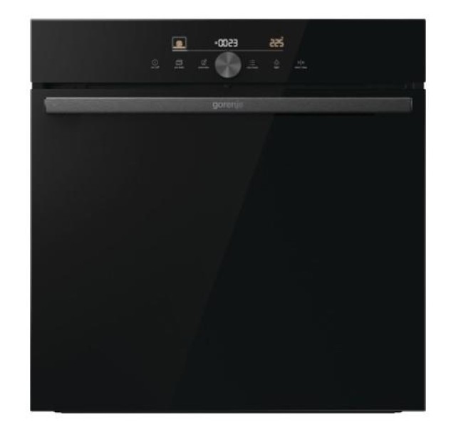 Духова шафа Gorenje електрична, 77л, A+, пара, дисплей, IconTouch, чорний