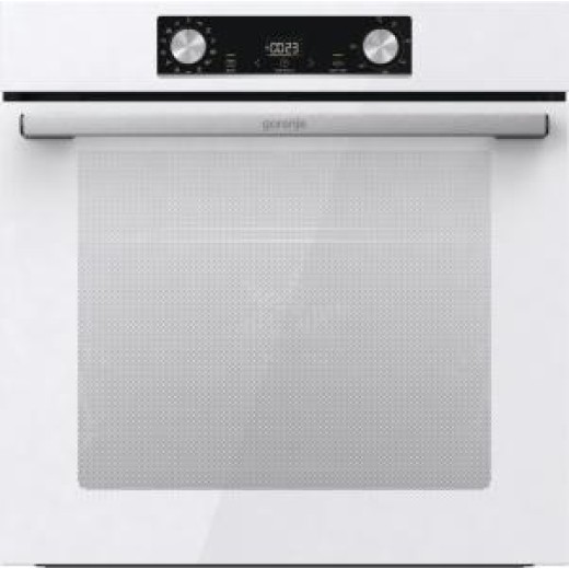 Духова шафа Gorenje електрична, 77л, A+, пара, дисплей, білий