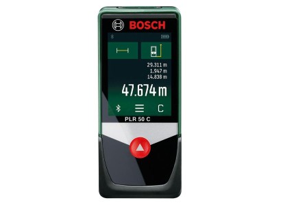 Далекомір лазерний Bosch PLR 50 C, 0.05–50м,  ±2.0мм, Bluetooth