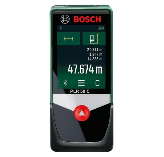 Далекомір лазерний Bosch PLR 50 C, 0.05–50м,  ±2.0мм, Bluetooth