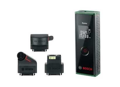 Далекомір лазерний Bosch Zamo SET, 0.15–20м,  ±3мм, + 3 адаптера