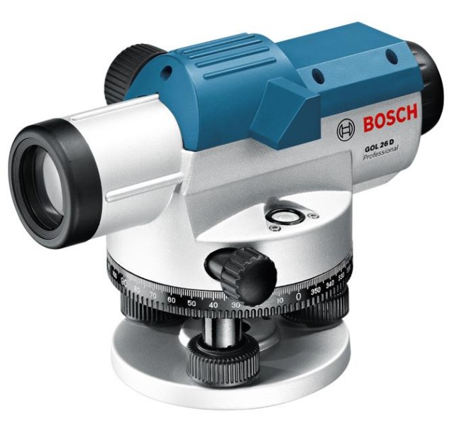 Нівелір оптичний Bosch GOL 26 D, до 100м, ±1.6мм/30м, зум х26, 1.5кг