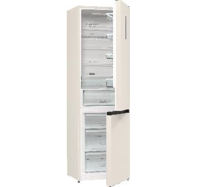 Холодильник з нижн. мороз. камерою Gorenje NRK6202AC4, 200х60х60см, 2 двері, 235( 96)л, А+, NoFrost+ , AdaptTech, Зона св-ті, LED Диспл зовнішній, ,бежевий