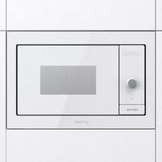 Мікрохвильова піч Gorenje вбудовувана Simplicity, 23л, міх. управл., 900Вт, гриль, дисплей, білий