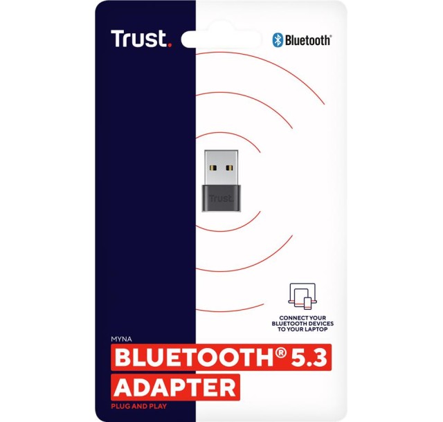 USB адаптер Trust Myna Bluetooth 5.3, чорний