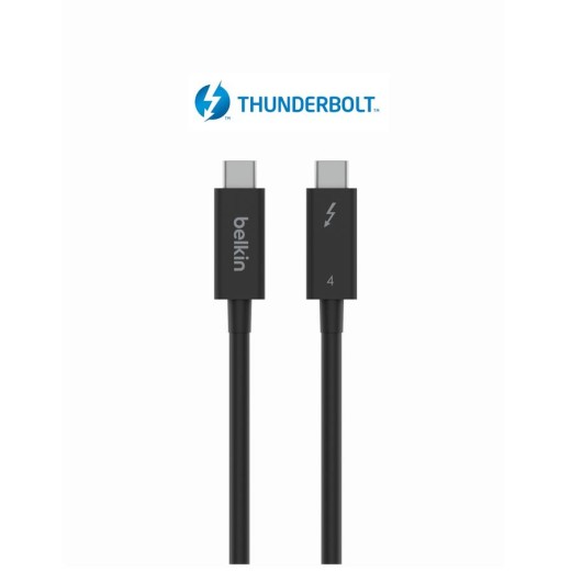 Кабель USB-C > USB-C заряджання/синхронізації Belkin, 2м, 100Вт, Type-C Thunderbolt, 40Гбс, чорний