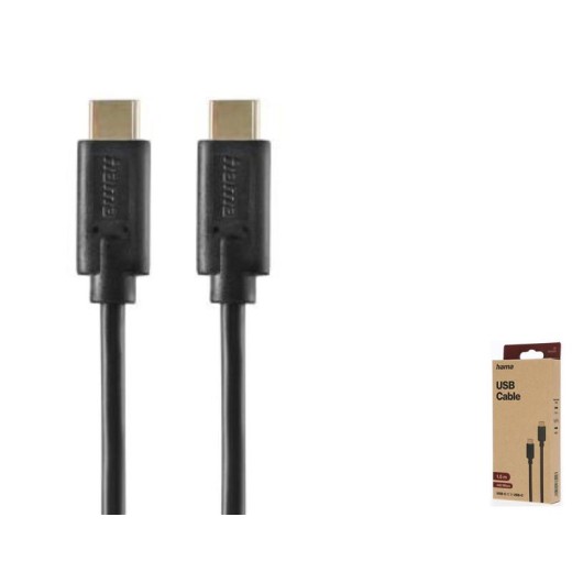 Кабель заряджання/синхронізації Hama USB-С > USB-C, 1,5м ,чорний