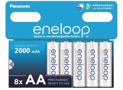 Акумулятор Panasonic Eneloop NI-MH  AA 2000 мАг, 8 шт.